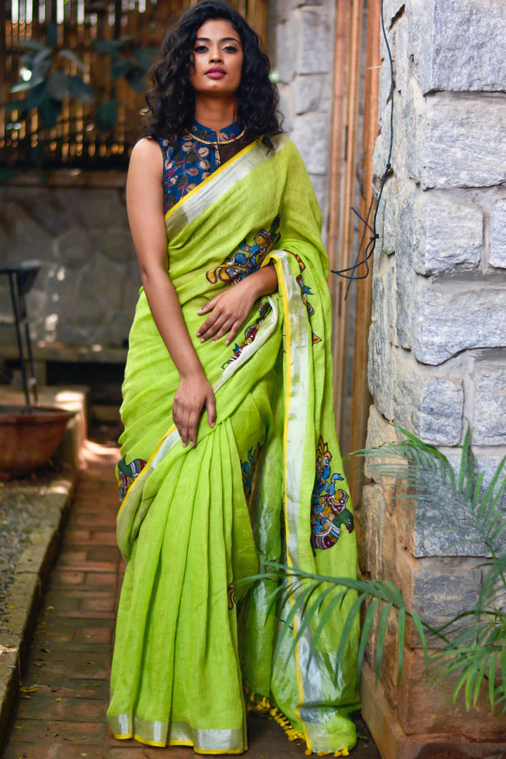 APSARA AALE WALE PREMIUM LINEN COTTON SAREE