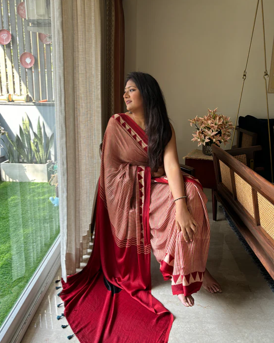 DIL CHAHATA HAI  MODAL SATIN SILK SAREE