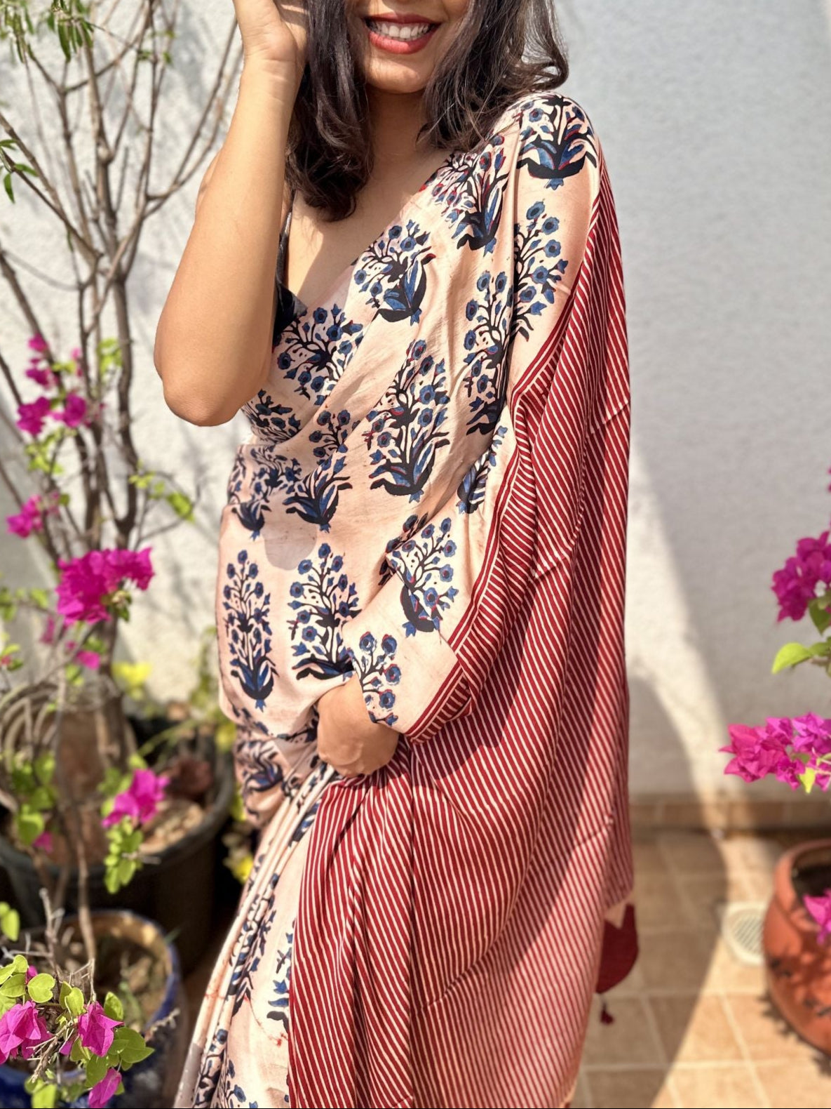 PYARI PAYRI  WALE MODAL SILK AJRAKH SAREE