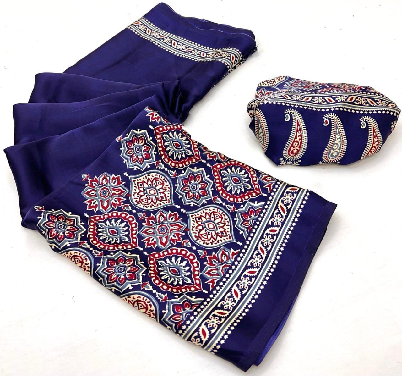 SAPNO SAPNO WALE MODAL SILK AJRAKH SAREE