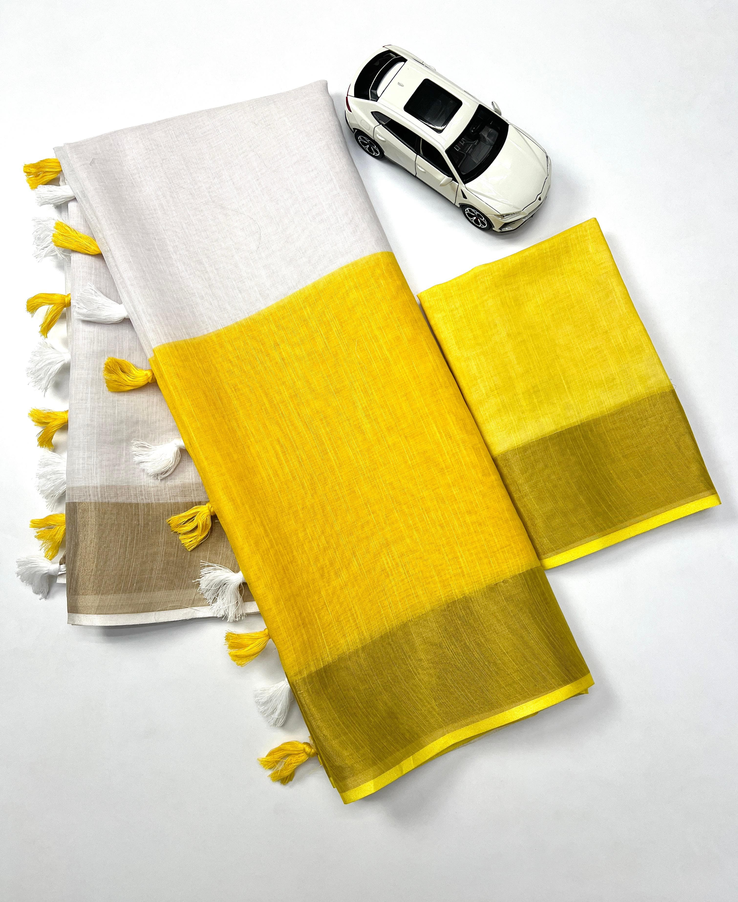 NIKITA-- PREMIUM LINEN COTTON SAREE