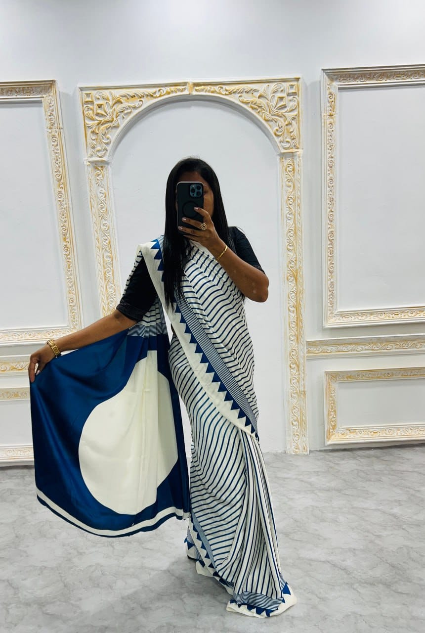SAIYAARA BAN KE  WALE PREMIUM MODAL SATIN SILK SAREE